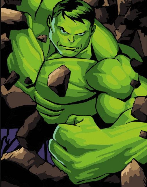 Набор для творчества "Рисование по номерам". DS082 Халк 30 x 40 Набор для творчества "Рисование по номерам". DS082 Халк 30 x 40