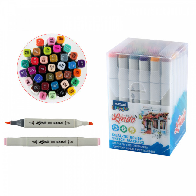 Набор маркеров для скетчинга LINDO,36цв