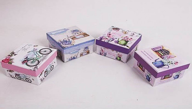 Коробка "Квадрат" Прованс 9,5х9,5х5,5см S111-SY302