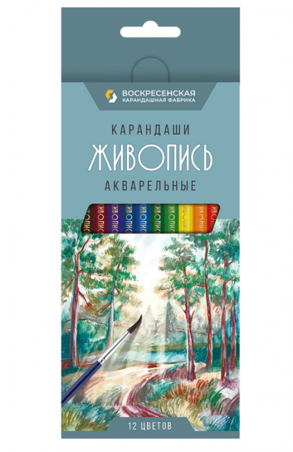 Набор акварельных карандашей 12цв "Живопись" ВКФ (8)