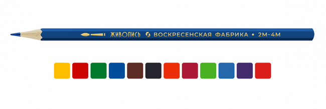 Набор акварельных карандашей 12цв "Живопись" ВКФ (8)