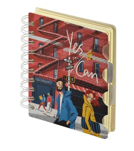 Записная книжка А5 120л "Art journal" на гребне, ламинация, 4 вида/3-567