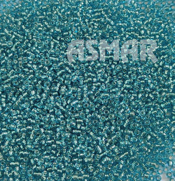 Бисер "ASMAR" размер №12, вес: 50 г, небесный, внутреннее серебрение Бисер "ASMAR" размер №12, вес: 50 г, небесный, внутреннее серебрение