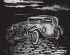 Гравюра 20 x 25.5см "Ретро-автомобиль" (серебро), Hobbius/SGHK №20