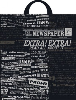 Пакет ПВД петлевой (31*35) 90 мкм "Журналистика" (25)