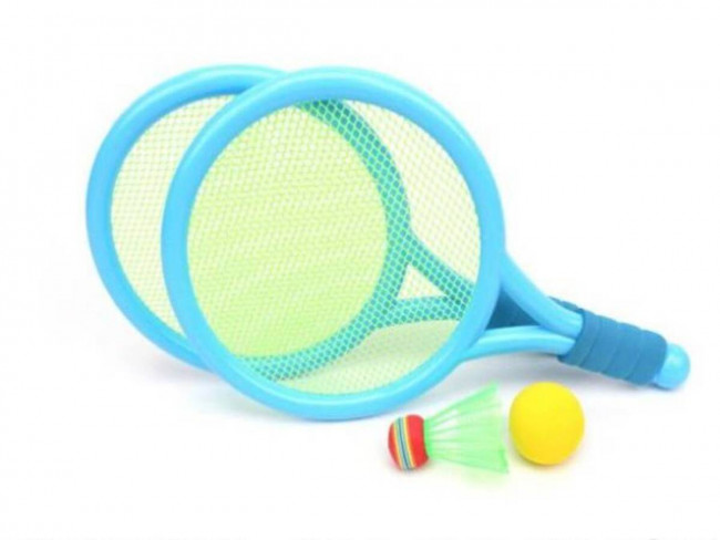 Набор для бадминтона: 2 ракетки, волан, мячик, Рыжий Кот/НБД-0559