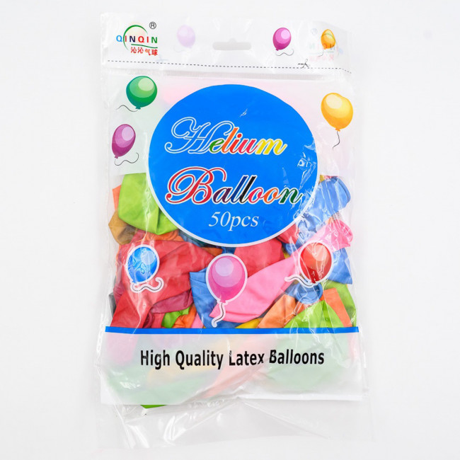 Шар 12 металлик ассорти 2,8 гр"QIN QIN", 50шт, MAYLOTT/6462