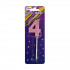 Свеча для торта "Цифра 4" 7,5г 1шт, BOOMZEE/BCD-13-4 (12)