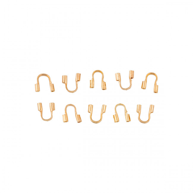 Протектор 4,5мм для тросика, 10 шт, под золото, Zlatka/FMK-Y02 02