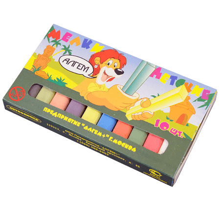 Набор (10шт) цветных  мелков арт. НМЦ-10 Алгем