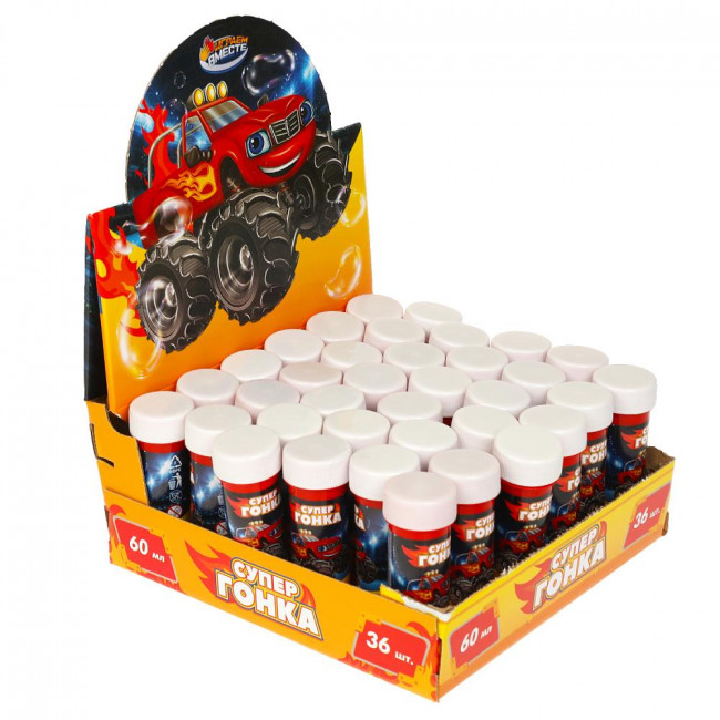 Мыльные пузыри 60мл "МАШИНКИ" 36шт, ИГРАЕМ ВМЕСТЕ