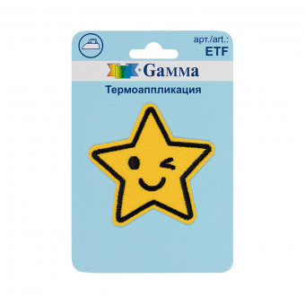 Термоаппликация 5.5 х 5.5 см "Звезда" № 02, Gamma/ETF 01-224