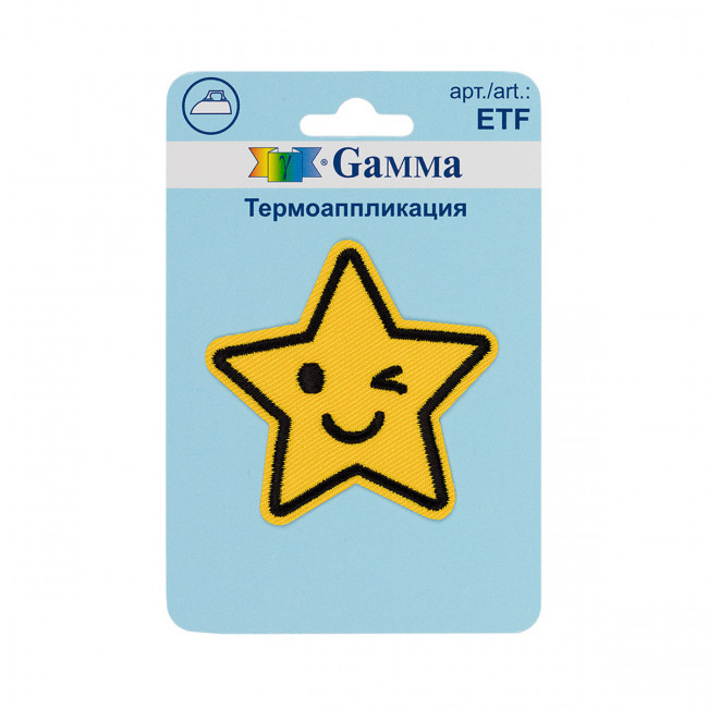 Термоаппликация 5.5 х 5.5 см "Звезда" № 02, Gamma/ETF 01-224