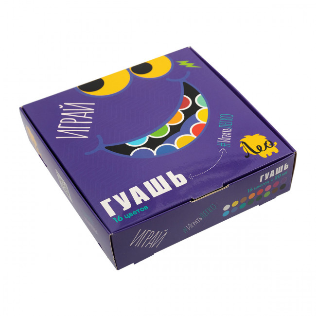 Краска гуашь 16цв 20мл "Играй", Лео/LPG-0116 Краска гуашь 16цв 20мл "Играй", Лео/LPG-0116