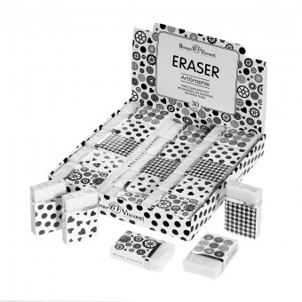 Ластик 23х35х9мм супермягкий "ArtGraphix. Полосатики", белый, BV/42-0056 (30)