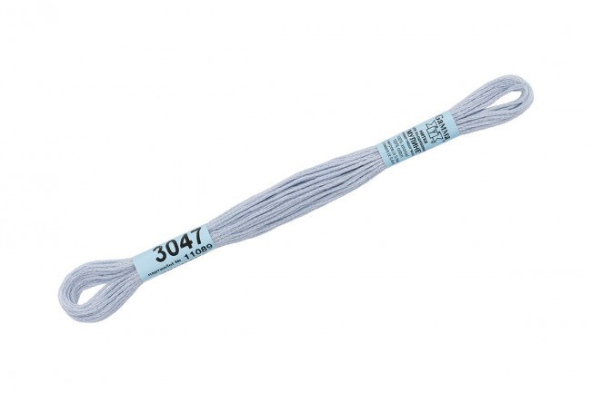 Нитки для вышивания "Gamma"    мулине  ( 0820-3070 )  100% хлопок     8 м №3047 нежно -голубой