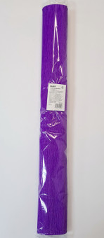 Бумага крепированная ЛИЛОВАЯ 50х250 см, плотность 70 г/м2, коэффициент растяжения 100%, ОПП-упаковка, Mazari