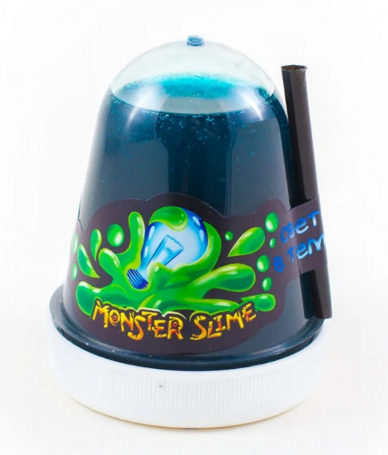 Слайм "Monster's Slime" Светится в темноте Синий, SL010
