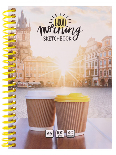 Скетчбук А6 Soft Touch Good Morning City (7БЦ, спираль, 40л, 100г) С40-5759 Скетчбук А6 Soft Touch Good Morning City (7БЦ, спираль, 40л, 100г) С40-5759