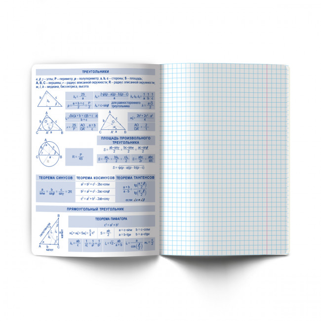 Тетрадь A5 48л клетка "Геометрия. Академия наук" скрепка, Светоч/Т137_01276 (10/60)