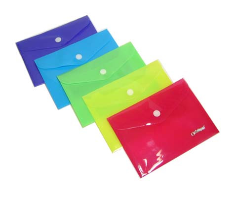 Папка с кнопкой А-6 BS-49 "Ассорти" INTELLIGENT (15х11см) пластик (10/1500)