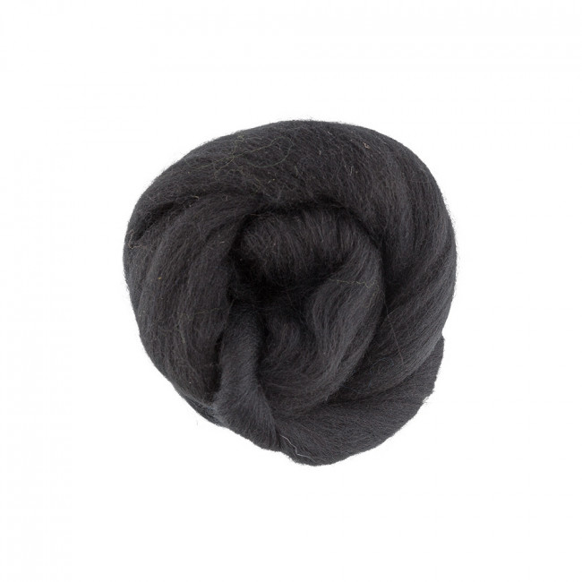 Шерсть для валяния 50г 100% полутонкая шерсть, стальной, Gamma/TFS-050 №1575 Шерсть для валяния 50г 100% полутонкая шерсть, стальной, Gamma/TFS-050 №1575