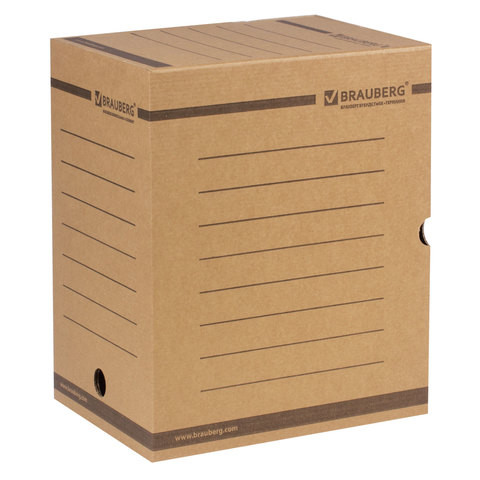Короб архивный с клапаном А4 (260х325 мм), 200 мм, до 1800 листов, плотный, микрогофрокартон, BRAUBERG Короб архивный с клапаном А4 (260х325 мм), 200 мм, до 1800 листов, плотный, микрогофрокартон, BRAUBERG