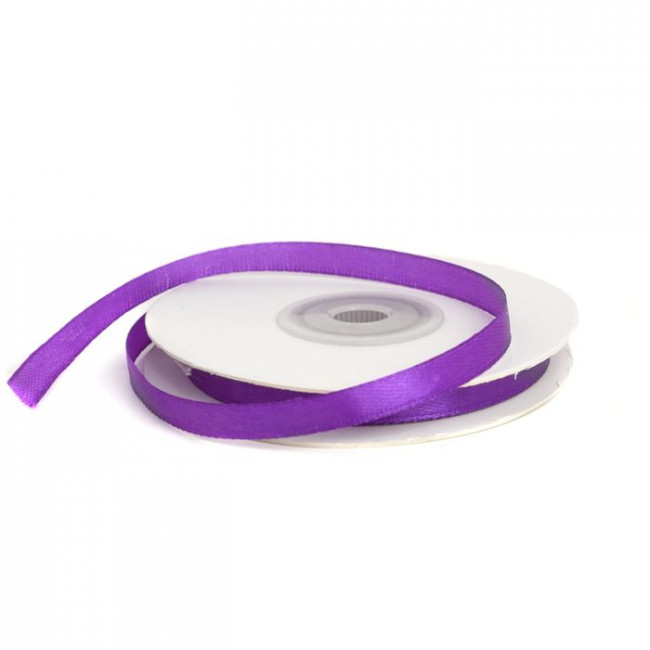 Лента 0,6см 22,85м атласная, фиолетовая, Микрос/ч17929 (10)