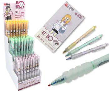 Ручка Шпион  "Пиши стирай" DE-200 (син) 0,5 мм, авт, корпус с рисунком, с силиконовым грипом, ассорти, в к/кор GP-3631(12/96/768)