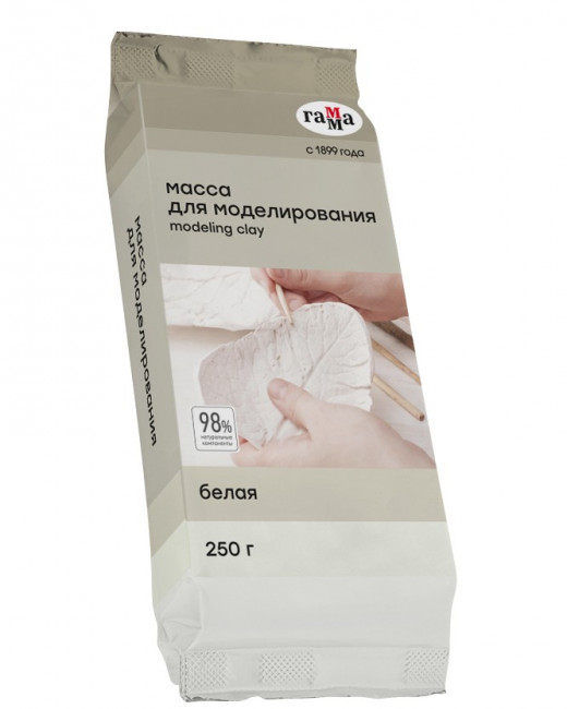 Масса для моделирования "Хобби", самоотвердевающая, белый, 250г Гамма Масса для моделирования "Хобби", самоотвердевающая, белый, 250г Гамма