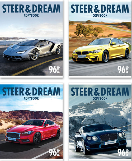 Т5ск96 3562 Тетрадь ученическая 96 л. в клетку "Рули мечтой!" (ассорти) (BG) (5/50)