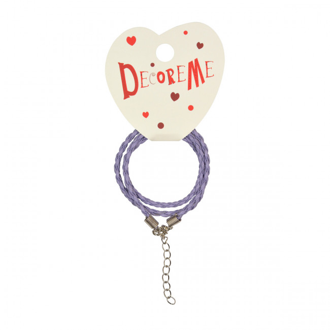 Шнурок d 3мм 41см из экокожи, плетеный с застежкой, BV/2-155/19 (10)