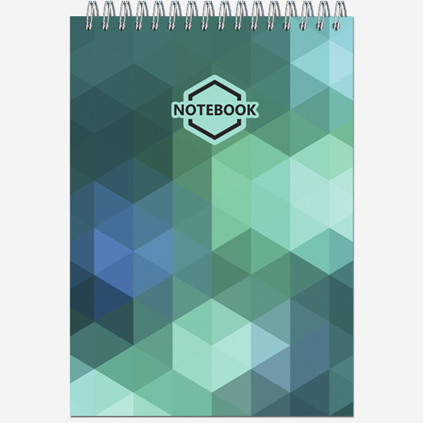 Блокнот А5 60л "Яркий офис" гребень, 2 диз, Полином/2739 (30)