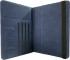 Обложка на паспорт WENZER OFFiCE, Passport "Travel wallet", на резинке, синяя, эко кожа