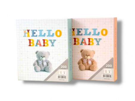 Фотоальбом 26 х 20 х 5см на 200 фото 10х15 см "Привет малыш!", MiC/MX2-439/2439