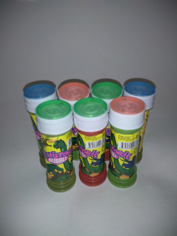 МЫЛЬНЫЕ ПУЗЫРЬ "ДИНОЗАВРЫ", 11СМ, С КРЫШКОЙ-ЛАБИРИНТА, 55ml (24)