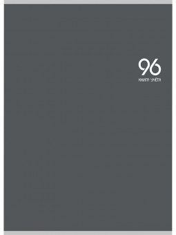 Книга учёта 200х275мм 96л клетка, скрепка, блок-офсет, графит, Проф-Пресс/96-9055 (30)
