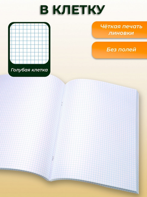 Книга учёта 200х275мм 96л клетка, скрепка, блок-офсет, графит, Проф-Пресс/96-9055 (30)