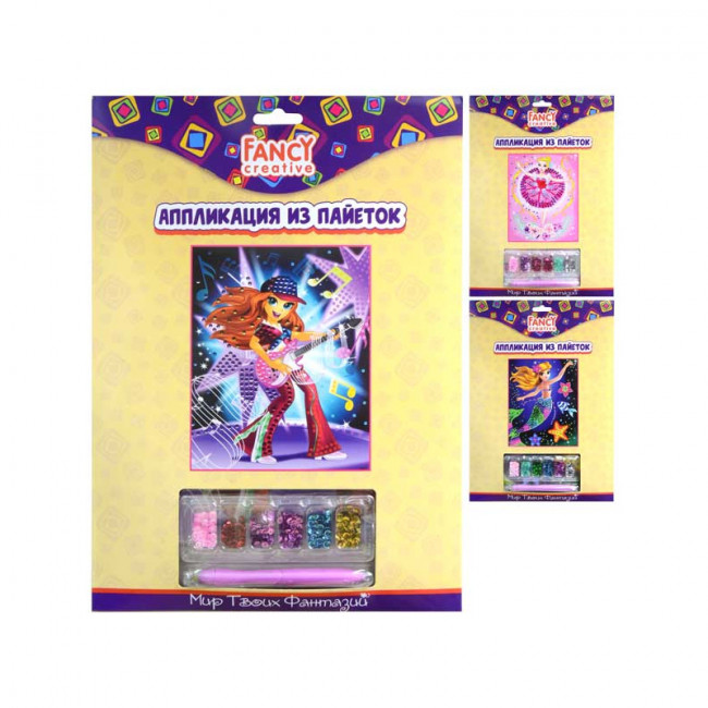 Набор для творчества АППЛИКАЦИЯ ИЗ ПАЙЕТОК, 20*25 см арт.FD080405