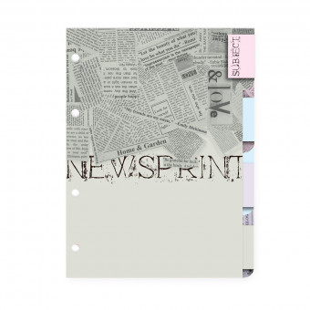 Комплект разделителей для тетради на кольцах А5 4л "Газета" , BV/7-50-473/12 (100)