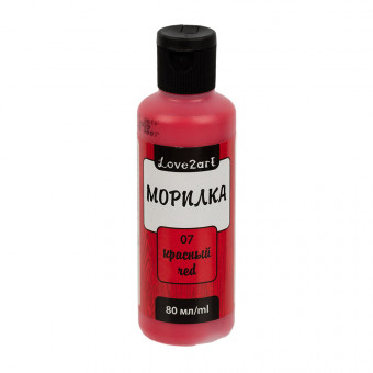 Морилка 80мл, красный, Love2art/LAS-80 №07