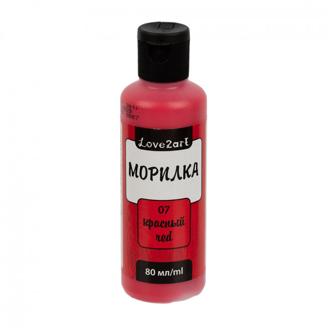 Морилка 80мл, красный, Love2art/LAS-80 №07