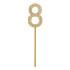 Топпер 10см со стразами "Цифра 8", золото, Микрос/ч34295 (12)