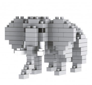 Конструктор пластиковый №02 "Слон" 150 элементов, "Поделкин"/PLK-01