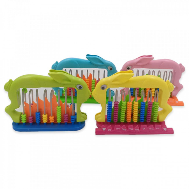 Счеты детские пластиковые "Заяц" 17,5*5*12,2см, с подставкой, MAYLOTT/HY-8020 (12) Счеты детские пластиковые "Заяц" 17,5*5*12,2см, с подставкой, MAYLOTT/HY-8020 (12)