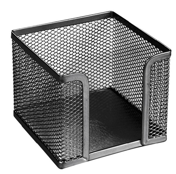 Подставка для бумажного блока металлическая, 9х9х8см, черная, WENZER OFFiCE /908_A