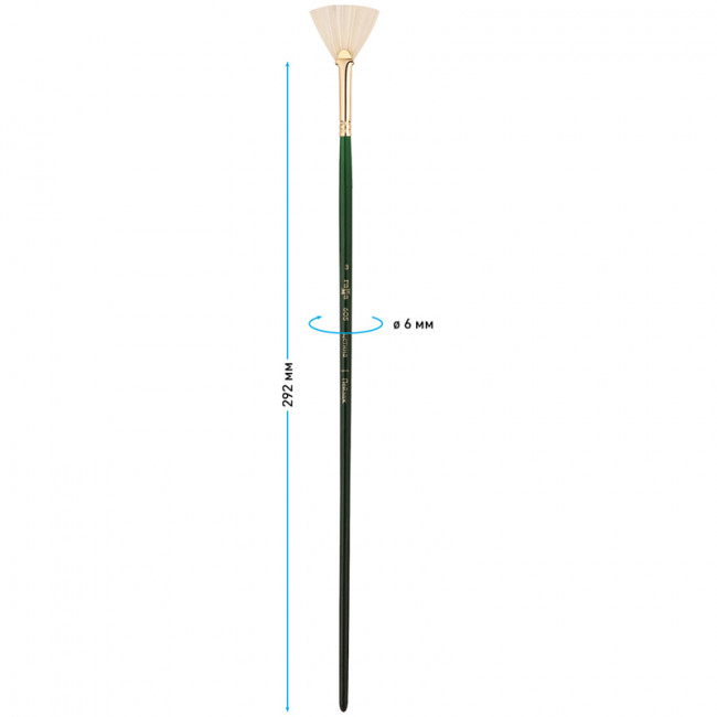 Кисть художественная щетина Гамма "Пейзаж", веерная №3, длинная ручка Кисть художественная щетина Гамма "Пейзаж", веерная №3, длинная ручка
