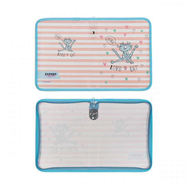 Папка А5 на молнии "Кот" песок, Expert Complete Trend/ ECZF-05 №02