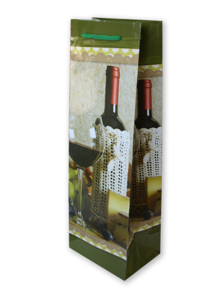 ПАКЕТ ПОДАРОЧНЫЙ НА БУТЫЛКУ 12*36*9 (12)