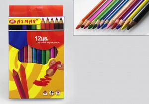 НАБОР ЦВЕТНЫХ КАРАНДАШЕЙ, 12ЦВ. ТРЕУГОЛЬНЫЕ УТОЛЩЕННЫЕ "ASMAR" NEW (8) НАБОР ЦВЕТНЫХ КАРАНДАШЕЙ, 12ЦВ. ТРЕУГОЛЬНЫЕ УТОЛЩЕННЫЕ "ASMAR" NEW (8)